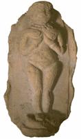 De Sumerische godin van Liefde en Vruchtbaarheid Inana - patroon van de stuk Uruk - illustratie op een kleitablet.
